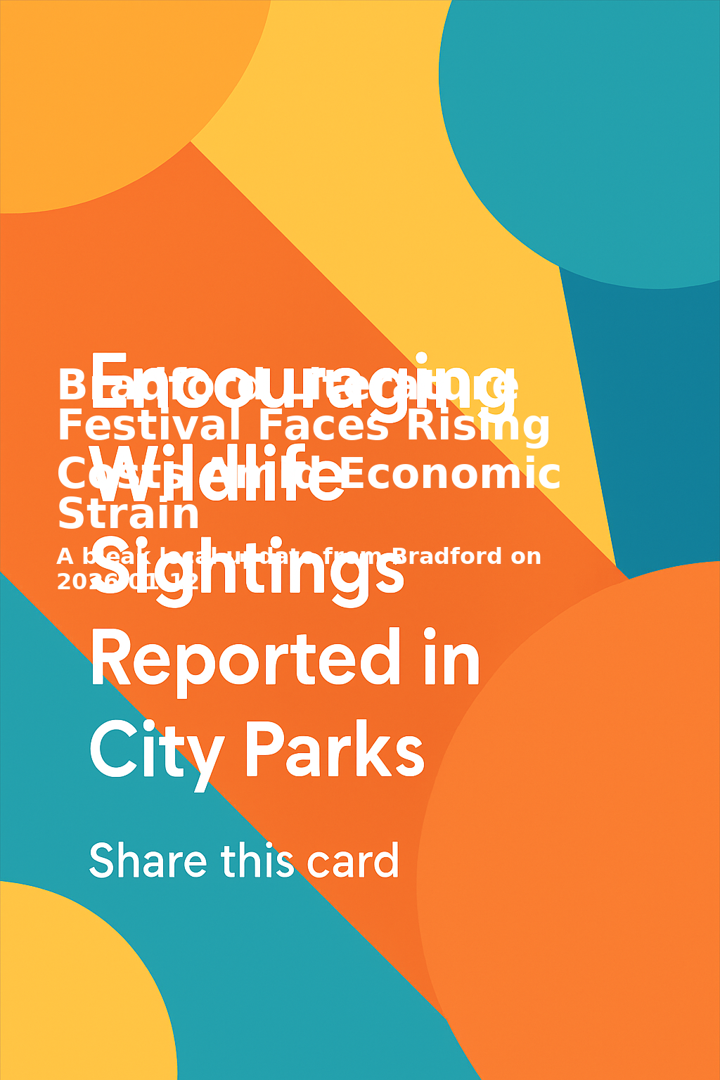 Share card for Bradford Literature Festival Faces Rising Costs Amid Economic Strain