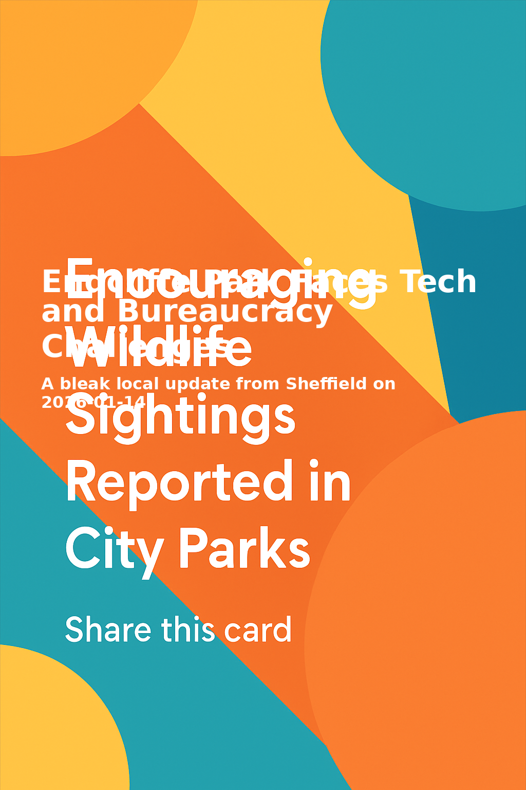 Share card for Endcliffe Park Faces Tech and Bureaucracy Challenges