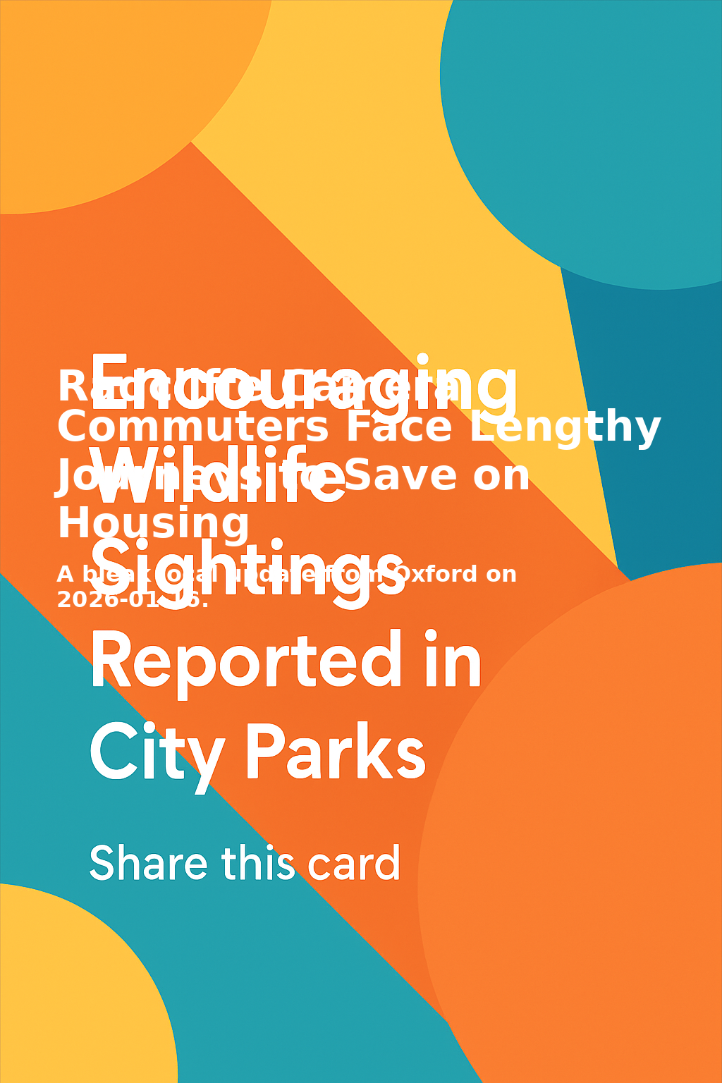 Share card for Radcliffe Camera Commuters Face Lengthy Journeys to Save on Housing