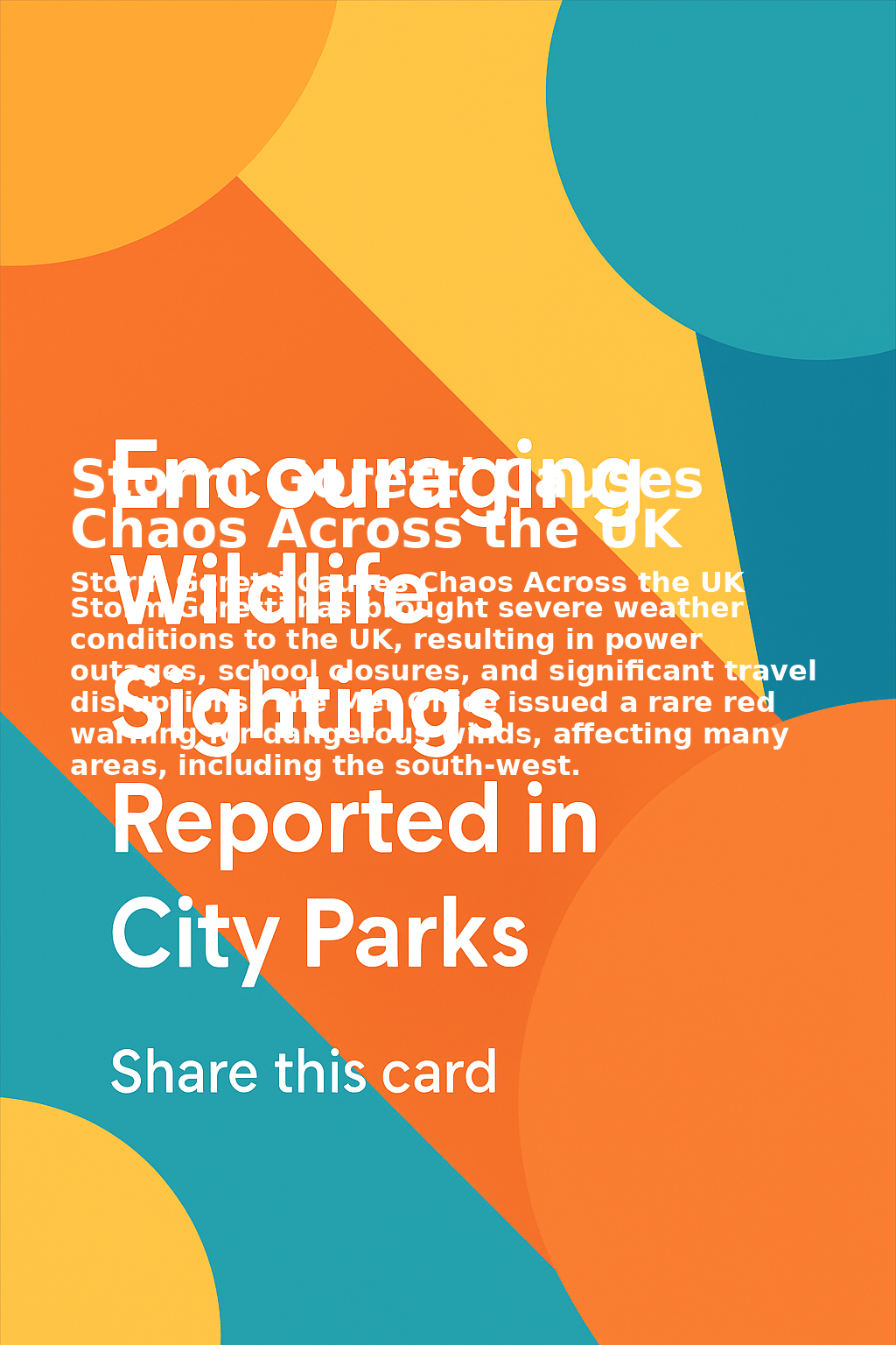 Share card for Storm Goretti Causes Chaos Across the UK